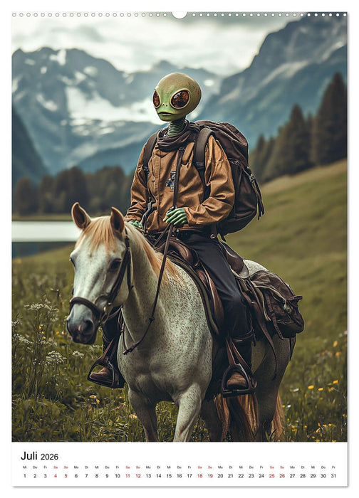 Aliens im Urlaub (CALVENDO Premium Wandkalender 2026)