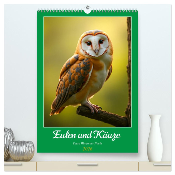 Eulen und Käuze - Diese Wesen der Nacht (CALVENDO Premium Wandkalender 2026)