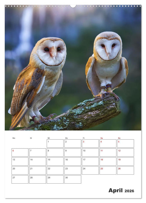 Eulen und Käuze - Diese Wesen der Nacht (CALVENDO Premium Wandkalender 2026)