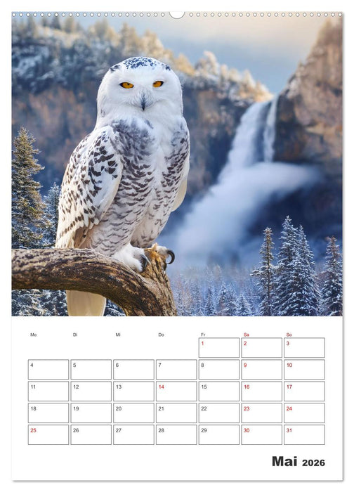 Eulen und Käuze - Diese Wesen der Nacht (CALVENDO Premium Wandkalender 2026)