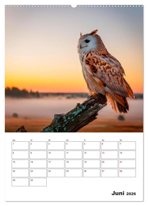 Eulen und Käuze - Diese Wesen der Nacht (CALVENDO Premium Wandkalender 2026)