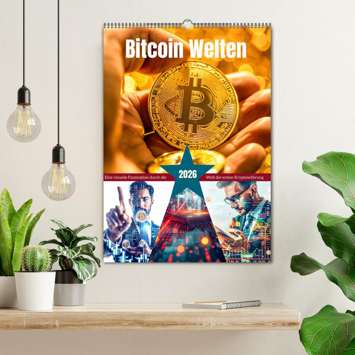 Bitcoin Welten (CALVENDO Wandkalender 2026)