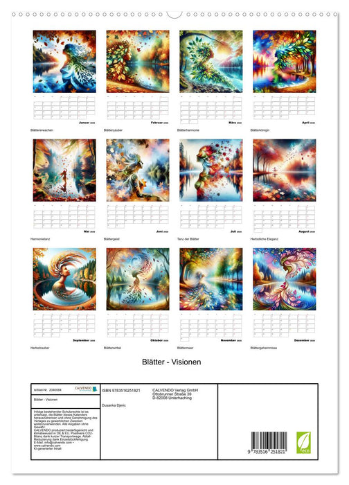 Blätter - Visionen (CALVENDO Premium Wandkalender 2026)