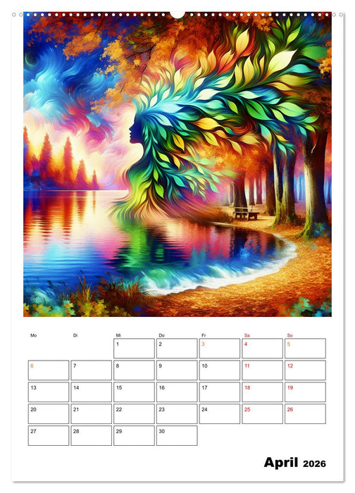 Blätter - Visionen (CALVENDO Premium Wandkalender 2026)