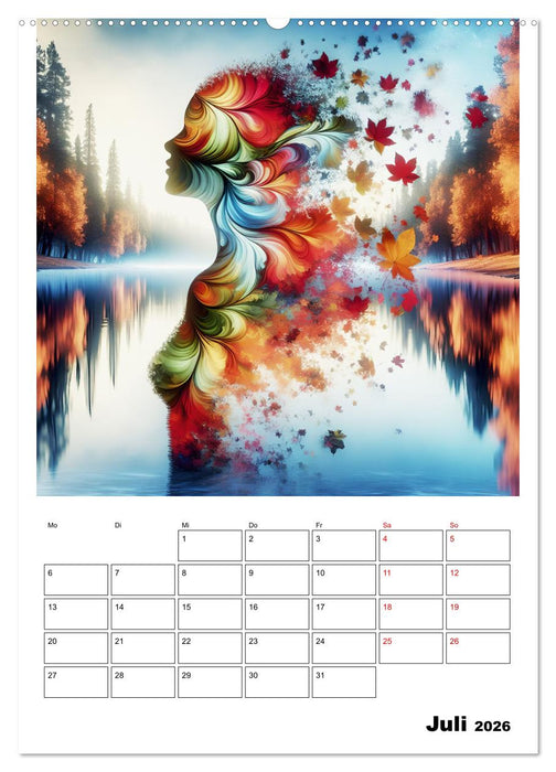 Blätter - Visionen (CALVENDO Premium Wandkalender 2026)