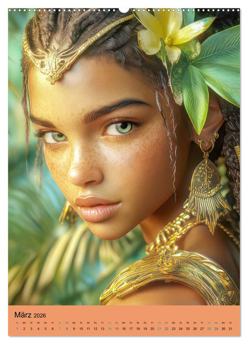 Amazonen und Dschungelköniginnen (CALVENDO Wandkalender 2026)