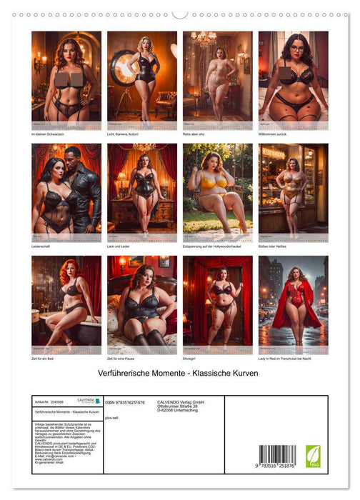Verführerische Momente - Klassische Kurven (CALVENDO Premium Wandkalender 2026)