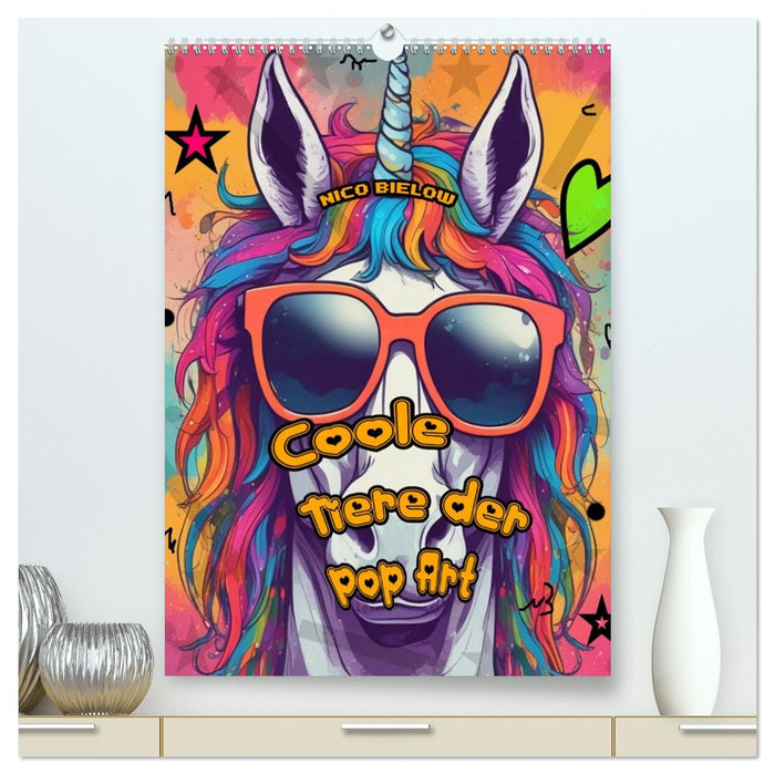 Coole Tiere der Pop Art (CALVENDO Premium Wandkalender 2026)