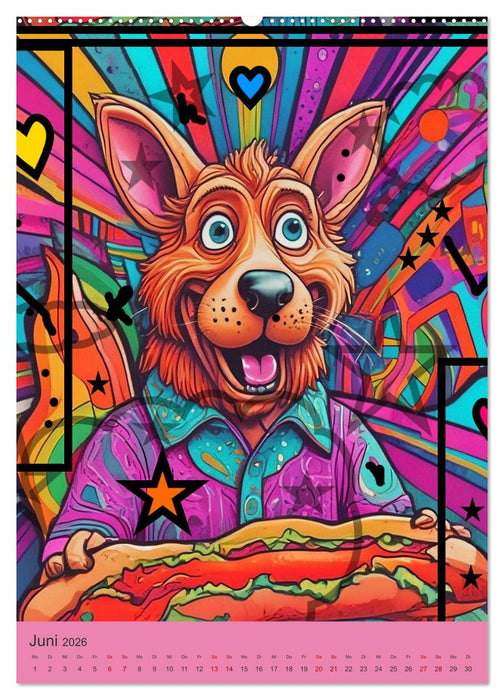 Coole Tiere der Pop Art (CALVENDO Premium Wandkalender 2026)