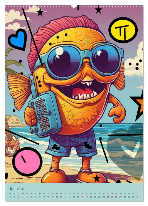 Coole Tiere der Pop Art (CALVENDO Premium Wandkalender 2026)