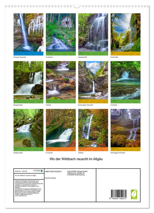 Wo der Wildbach rauscht im Allgäu (CALVENDO Premium Wandkalender 2026)