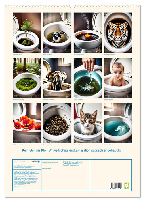 Kein Griff ins Klo . Umweltschutz und Zivilisation satirisch angehaucht (CALVENDO Wandkalender 2026)