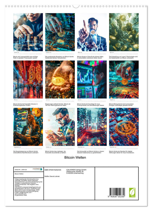 Bitcoin Welten (CALVENDO Premium Wandkalender 2026)