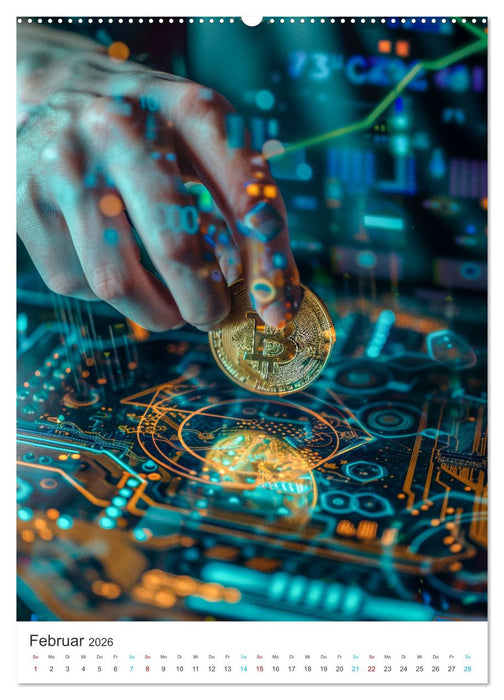 Bitcoin Welten (CALVENDO Premium Wandkalender 2026)