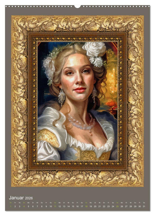 Porträts adeliger Damen (CALVENDO Premium Wandkalender 2026)