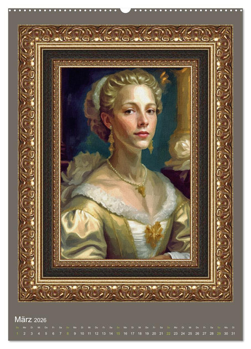 Porträts adeliger Damen (CALVENDO Premium Wandkalender 2026)