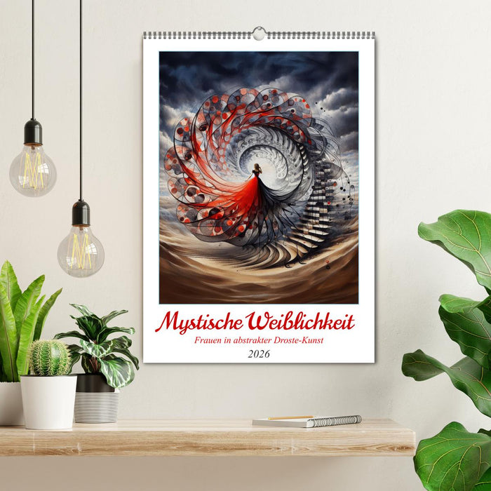 Mystische Weiblichkeit - Frauen in abstrakter Droste-Kunst (CALVENDO Wandkalender 2026)