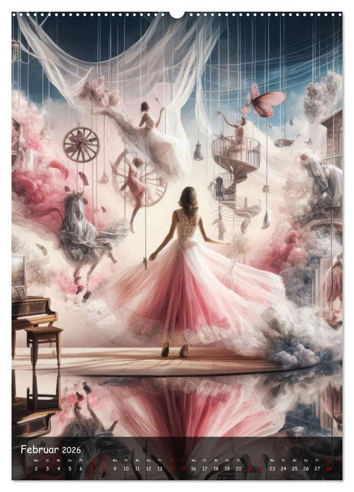 Mystische Weiblichkeit - Frauen in abstrakter Droste-Kunst (CALVENDO Wandkalender 2026)