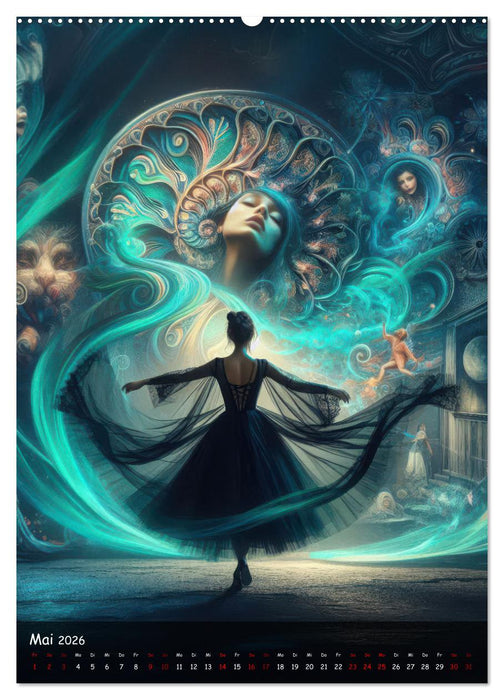Mystische Weiblichkeit - Frauen in abstrakter Droste-Kunst (CALVENDO Wandkalender 2026)