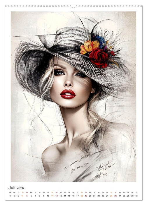 Hüte exclusiv (CALVENDO Premium Wandkalender 2026)