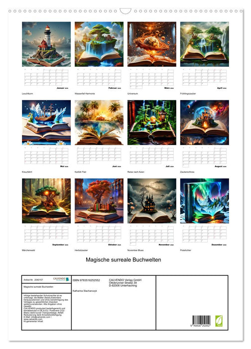 Magische surreale Buchwelten (CALVENDO Wandkalender 2026)