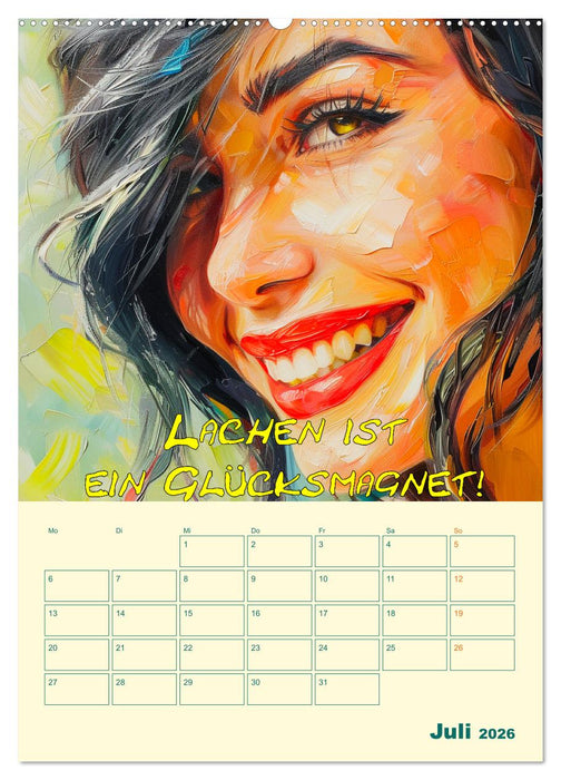 Liebe das Leben! Mit Affirmationen glücklich durch das Jahr! (CALVENDO Premium Wandkalender 2026)