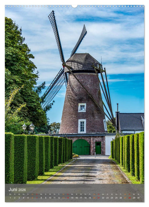 Windmühlen mit Flügel am Niederrhein (CALVENDO Premium Wandkalender 2026)