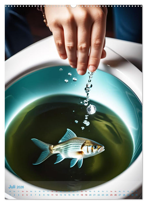 Kein Griff ins Klo . Umweltschutz und Zivilisation satirisch angehaucht (CALVENDO Premium Wandkalender 2026)