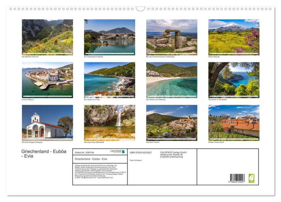 Griechenland - Euböa - Evia (CALVENDO Wandkalender 2026)