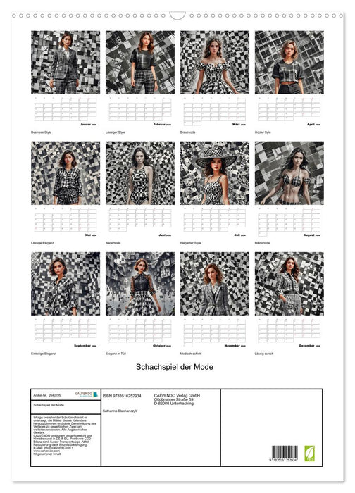 Schachspiel der Mode (CALVENDO Wandkalender 2026)