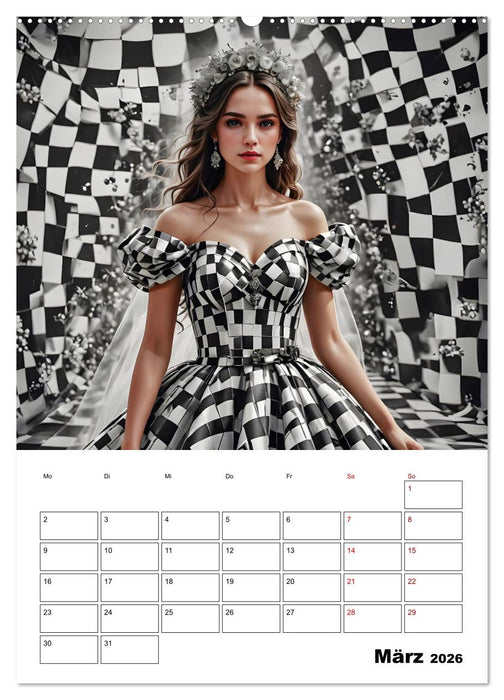 Schachspiel der Mode (CALVENDO Wandkalender 2026)
