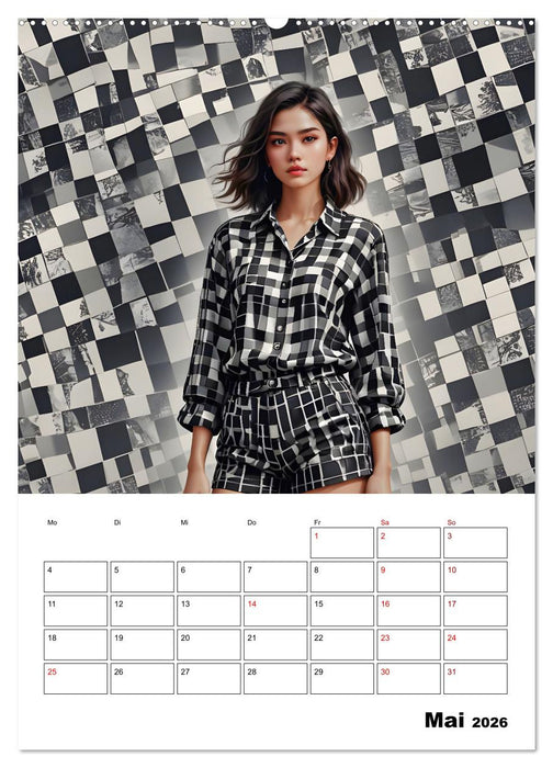 Schachspiel der Mode (CALVENDO Wandkalender 2026)