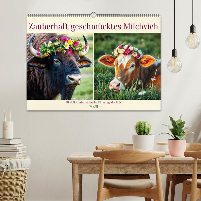 Zauberhaft geschmücktes Milchvieh (CALVENDO Wandkalender 2026)