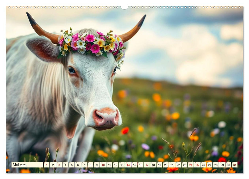 Zauberhaft geschmücktes Milchvieh (CALVENDO Wandkalender 2026)