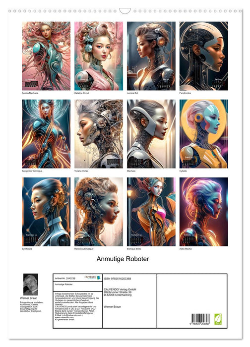 Anmutige Roboter (CALVENDO Wandkalender 2026)