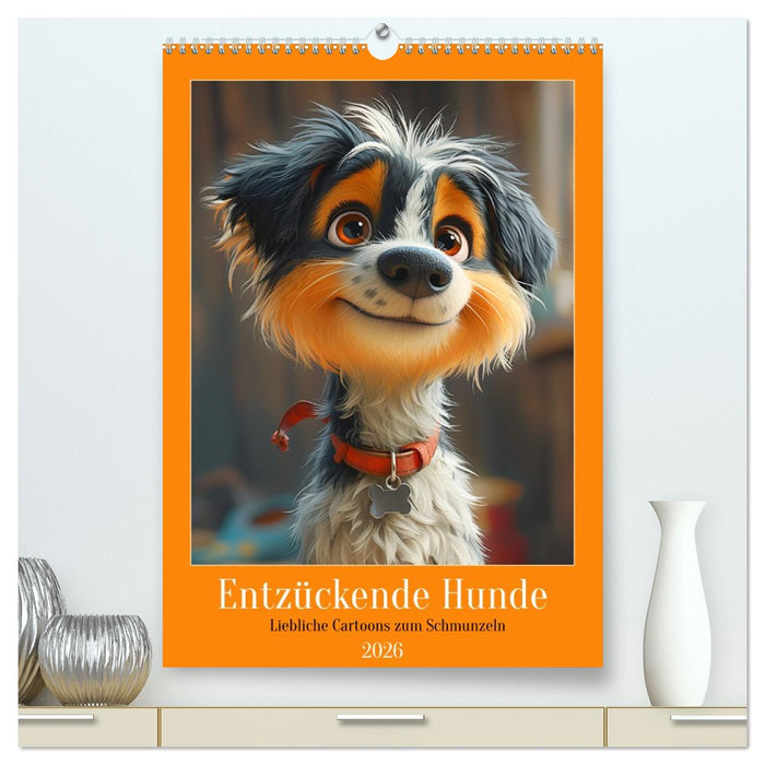 Entzückende Hunde. Liebliche Cartoons zum Schmunzeln (CALVENDO Premium Wandkalender 2026)