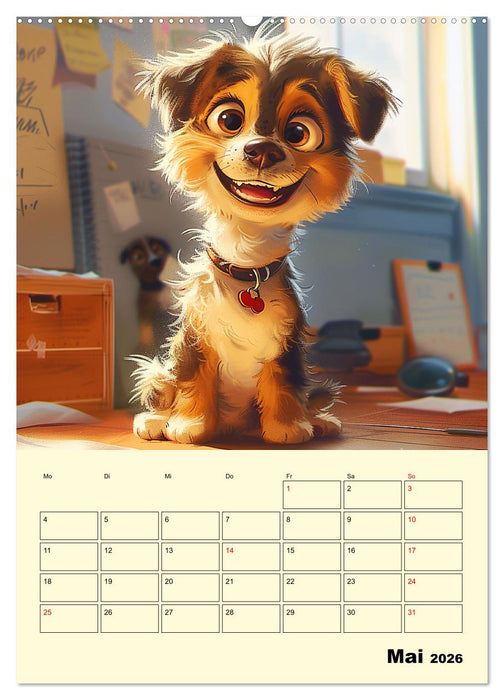 Entzückende Hunde. Liebliche Cartoons zum Schmunzeln (CALVENDO Premium Wandkalender 2026)