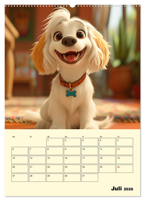 Entzückende Hunde. Liebliche Cartoons zum Schmunzeln (CALVENDO Premium Wandkalender 2026)