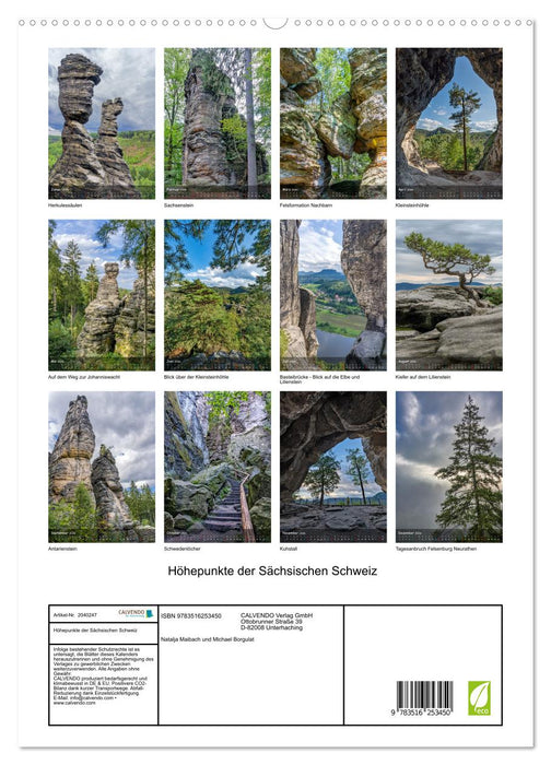 Höhepunkte der Sächsischen Schweiz (CALVENDO Premium Wandkalender 2026)
