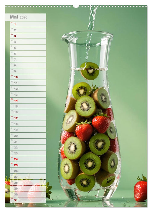Vitalität im Glas - Erfrischende Momente mit Infused Water Kreationen (CALVENDO Wandkalender 2026)