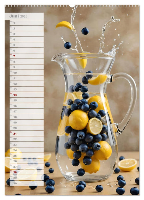 Vitalität im Glas - Erfrischende Momente mit Infused Water Kreationen (CALVENDO Wandkalender 2026)