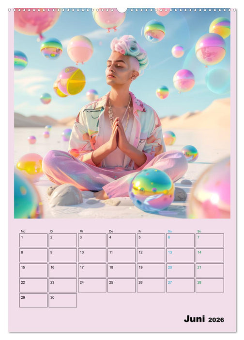 Retro Wüstenfestival - Planer (CALVENDO Premium Wandkalender 2026)