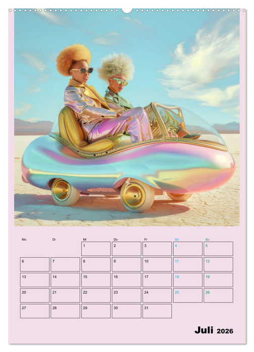 Retro Wüstenfestival - Planer (CALVENDO Premium Wandkalender 2026)