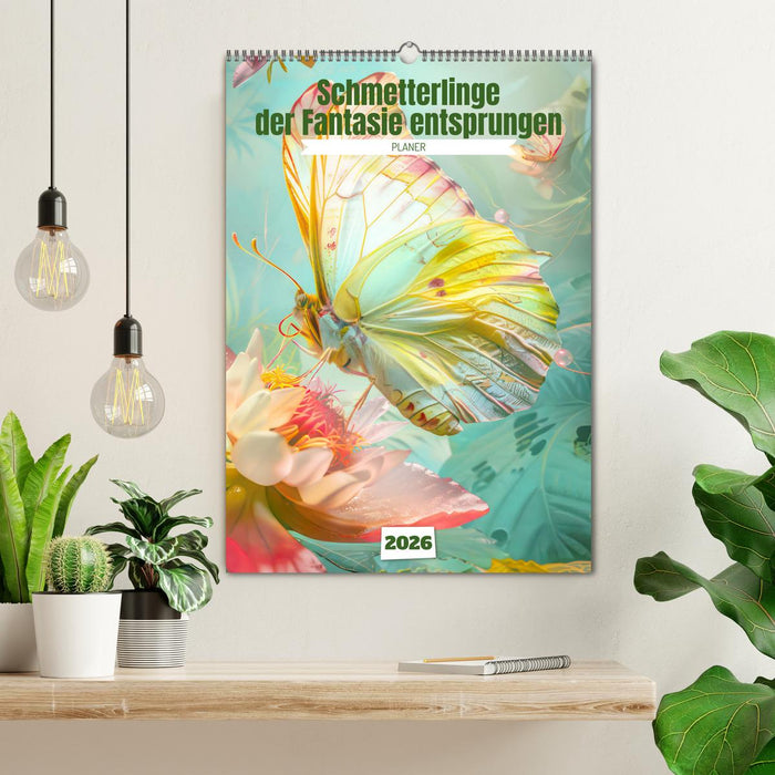 Schmetterlinge der Fantasie entsprungen - Planer (CALVENDO Wandkalender 2026)