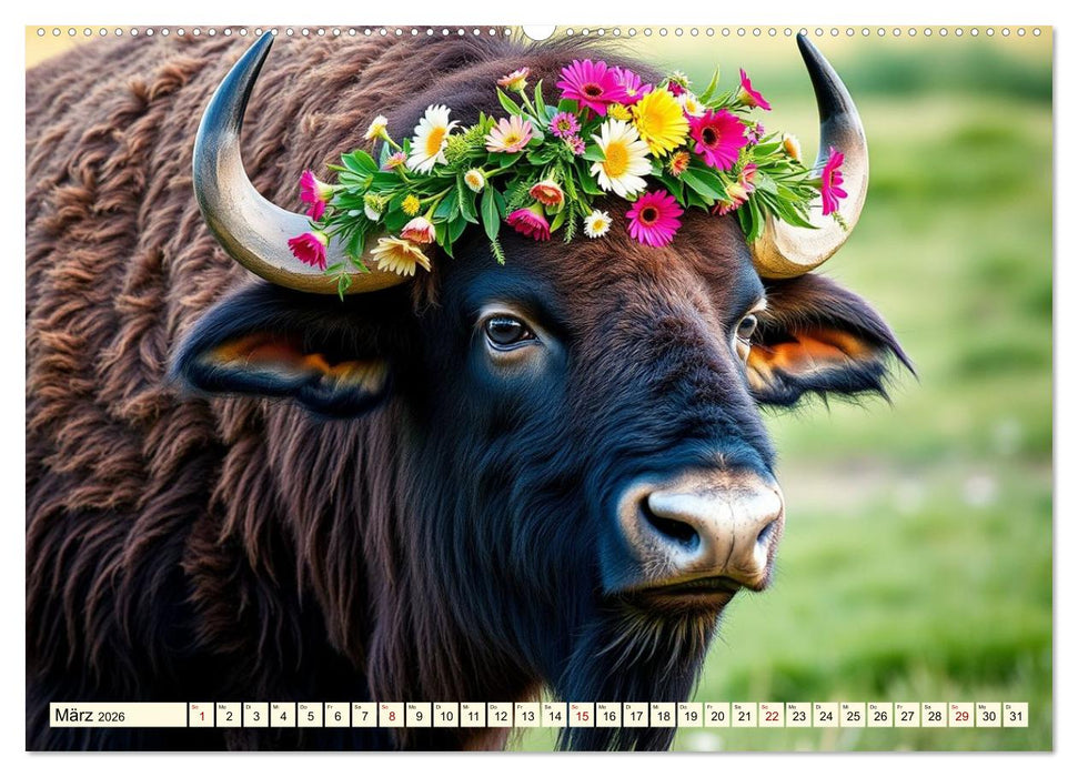 Zauberhaft geschmücktes Milchvieh (CALVENDO Premium Wandkalender 2026)