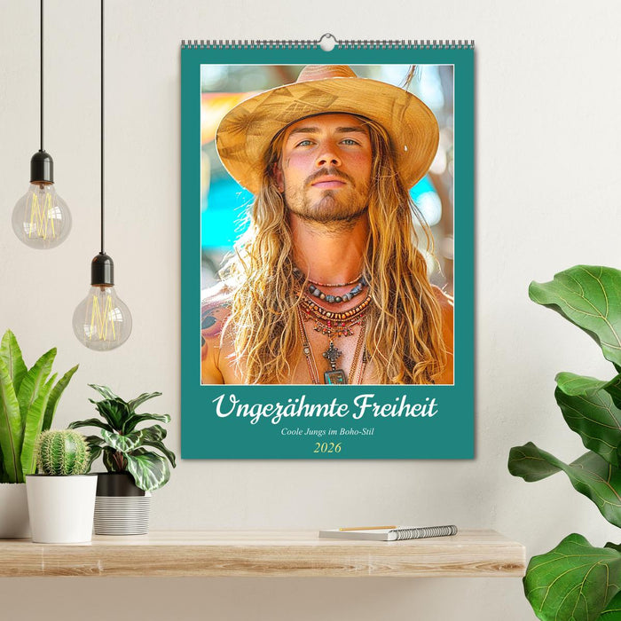 Ungezähmte Freiheit. Coole Jungs im Boho-Stil (CALVENDO Wandkalender 2026)