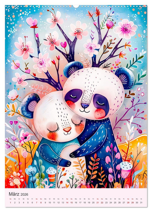 Kuschelige Freunde - Niedliche Tiere mit Herz und Pfoten (CALVENDO Wandkalender 2026)