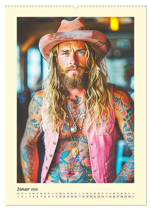 Gay Cowboys. Queerdos. Wild, schön und ungezähmt (CALVENDO Wandkalender 2026)