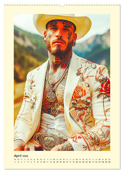 Gay Cowboys. Queerdos. Wild, schön und ungezähmt (CALVENDO Wandkalender 2026)