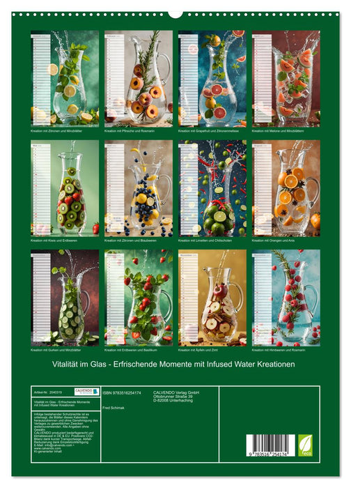 Vitalität im Glas - Erfrischende Momente mit Infused Water Kreationen (CALVENDO Premium Wandkalender 2026)